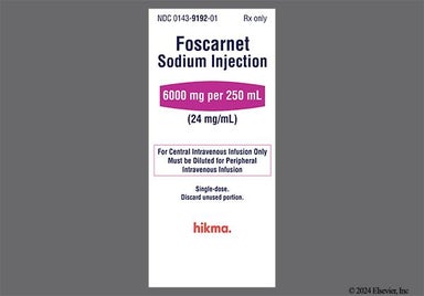 colorless - Foscarnet Sodium 6000mg/250mL Solution for Injection