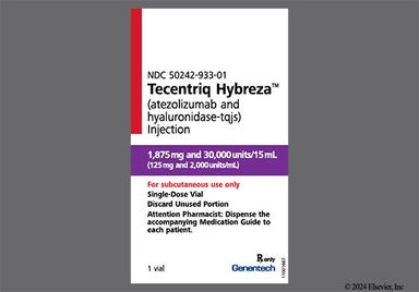 yellow - Tecentriq Hybreza 1,875mg-30,000units/15mL Solution for Injection