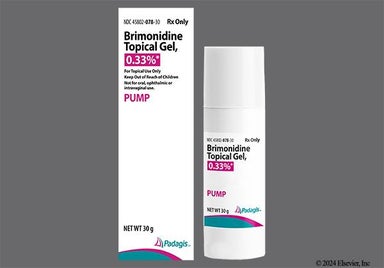 white and yellow - Brimonidine Pump 0.33% Topical Gel