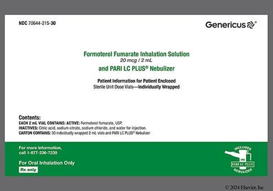 Colorless Not applicable - Formoterol Fumarate 20mcg/2mL Solution for Inhalation