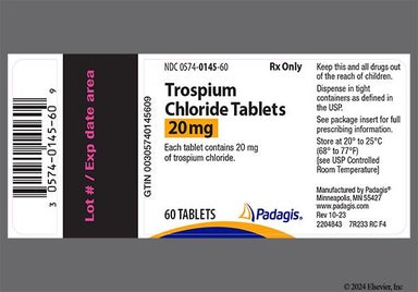 White Round 145 And Pad - Trospium Chloride 20mg Tablet
