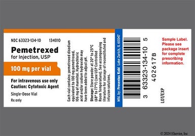 green-yellow - Pemetrexed 100mg Powder for Injection