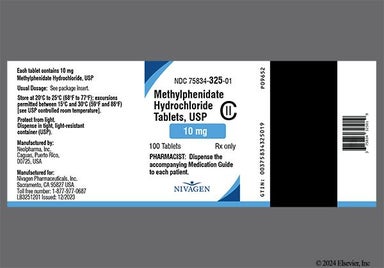 White Round Np019 And 10 - Methylphenidate Hydrochloride 10mg Tablet