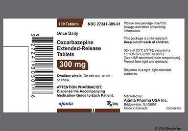 Brown Oval 300 - Oxcarbazepine 300mg Extended-Release Tablet