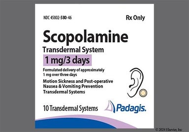 tan round - Scopolamine 1mg/3 days Transdermal System