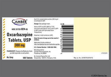 Brown Oval 7 7 And V - Oxcarbazepine 300mg Tablet