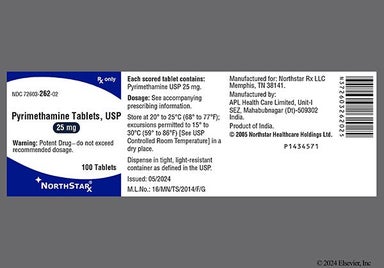 White Round L 25 - Pyrimethamine 25mg Tablet