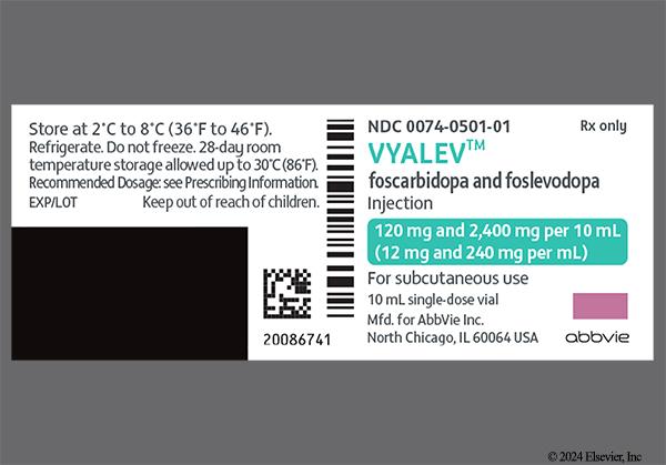brown and yellow - VYALEV 120mg-2400mg/10mL Solution for Injection
