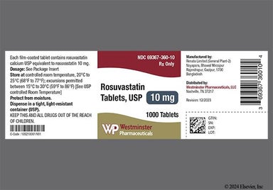 Pink Round RS1 - Rosuvastatin Calcium 10mg Tablet