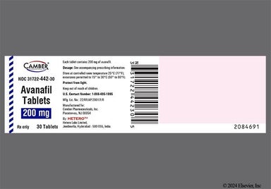 White Oval A43 And H - Avanafil 200mg Tablet