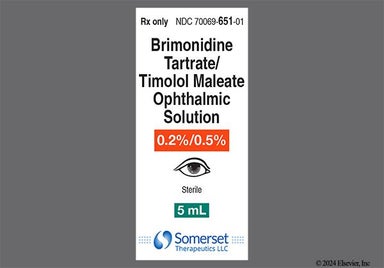 green-yellow - Brimonidine Tartrate/Timolol Maleate 0.2%-0.5% Ophthalmic Solution