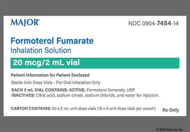 Colorless Not applicable - Formoterol Fumarate 20mcg/2mL Solution for Inhalation