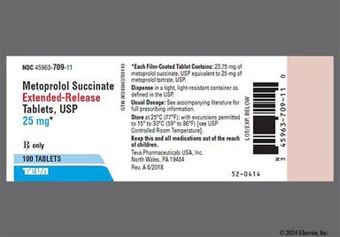 White Oblong Logo And A9 - Metoprolol Succinate 25mg Extended-Release Tablet