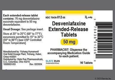 Pink Square Yh 50 - Desvenlafaxine 50mg Extended-Release Tablet