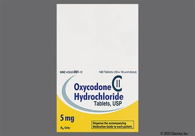 White Round R P - Oxycodone Hydrochloride 5mg Tablet