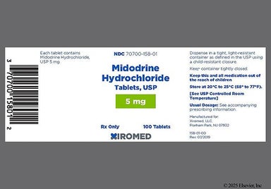 White Round C 150 - Midodrine Hydrochloride 5mg Tablet