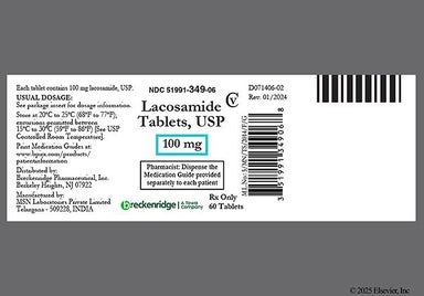 Yellow Oval 12 - Lacosamide 100mg Tablet