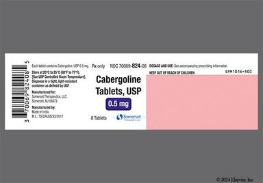 White Oval C 05 - Cabergoline 0.5mg Tablet