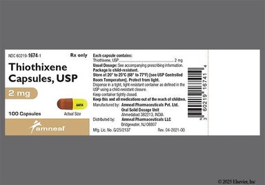 Brown And Yellow Aa11A - Thiothixene 2mg Capsule