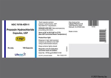 White Logo 429 - Prazosin Hydrochloride 1mg Capsule