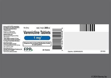 Blue Oblong 2 C - Varenicline 1mg Tablet