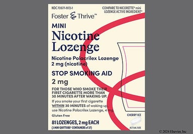 White Oval Lx2 - Foster & Thrive Mini Nicotine 2mg Lozenge (Cherry Ice)