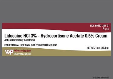 white - Lidocaine Hydrochloride/Hydrocortisone Acetate 3%-0.5% Topical Cream