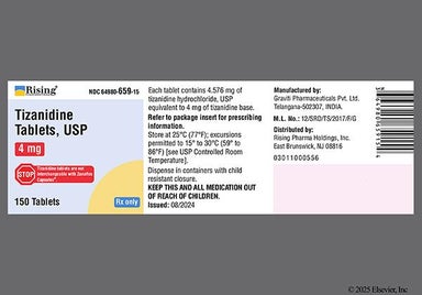 White Round 40 - Tizanidine Hydrochloride 4mg Tablet