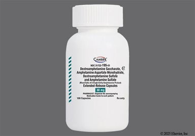 White And Yellow 30 Mg T - Amphetamine/Dextroamphetamine Salts 30mg Extended-Release Capsule