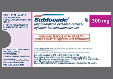 amber - Sublocade 300mg/1.5mL Extended-Release Solution for Injection