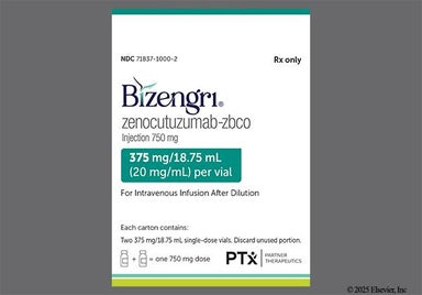yellow - Bizengri 375mg/18.75mL Solution for Injection