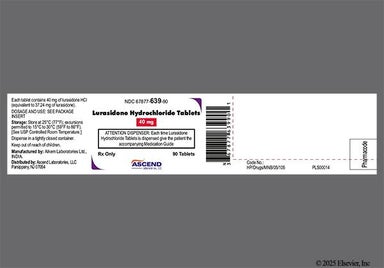 White Round 40 And L - Lurasidone Hydrochloride 40mg Tablet