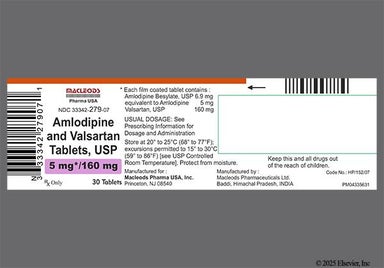 Yellow Oval C94 - Amlodipine Besylate/Valsartan 5mg-160mg Tablet