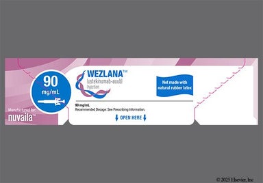 yellow - WEZLANA 90mg/mL Prefilled Syringe Solution for Injection