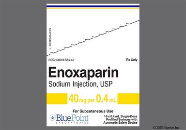 yellow - Enoxaparin Sodium 40mg/0.4mL Solution for Injection