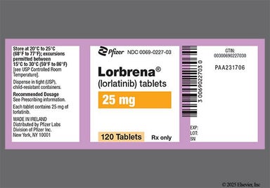 Tan Round 25 Lln And Pfizer - Lorbrena 25mg Tablet