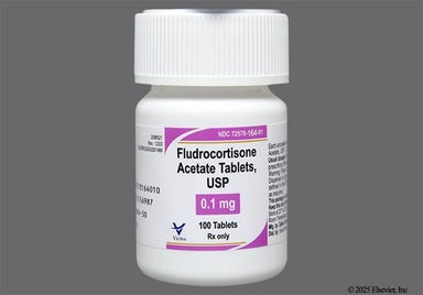 White Round 1861 - Fludrocortisone Acetate 0.1mg Tablet
