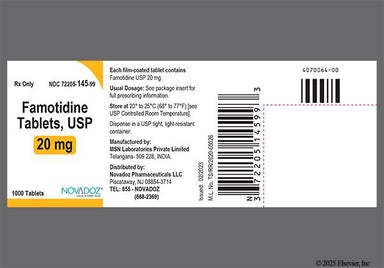 Yellow Round 11 - Famotidine 20mg Tablet
