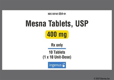 White Oblong I354 - Mesna 400mg Tablet