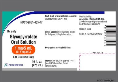 colorless - Glycopyrrolate 1mg/5mL Solution
