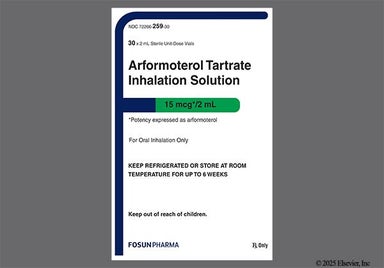 colorless - Arformoterol Tartrate 15mcg/2ml Solution for Inhalation