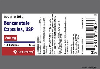 Yellow 200 - Benzonatate 200mg Liquid Filled Capsule