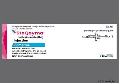 yellow - Steqeyma 90mg/mL Prefilled Syringe Solution for Injection