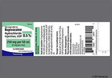 Colorless Not applicable - Bupivacaine Hydrochloride 0.5% Solution for Injection