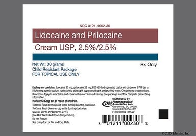 white - Lidocaine/Prilocaine 2.5%-2.5% Topical Cream