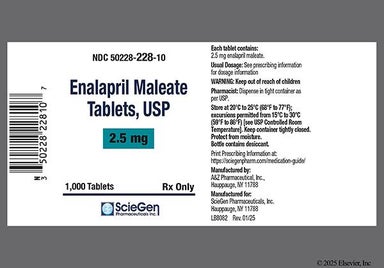 White Round 333 - Enalapril Maleate 2.5mg Tablet