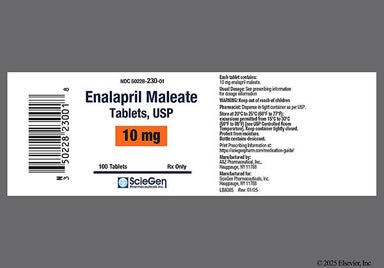 White Round 335 - Enalapril Maleate 10mg Tablet