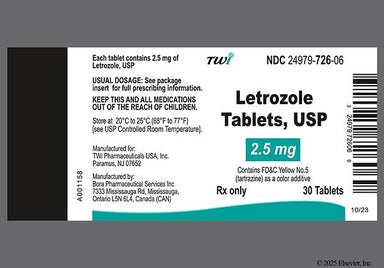 Yellow Round Yl And 121 - Letrozole 2.5mg Tablet