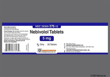 Orange Triangle 376 And U - Nebivolol 5mg Tablet