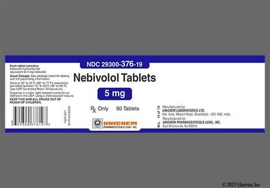 Orange Triangle 376 And U - Nebivolol 5mg Tablet
